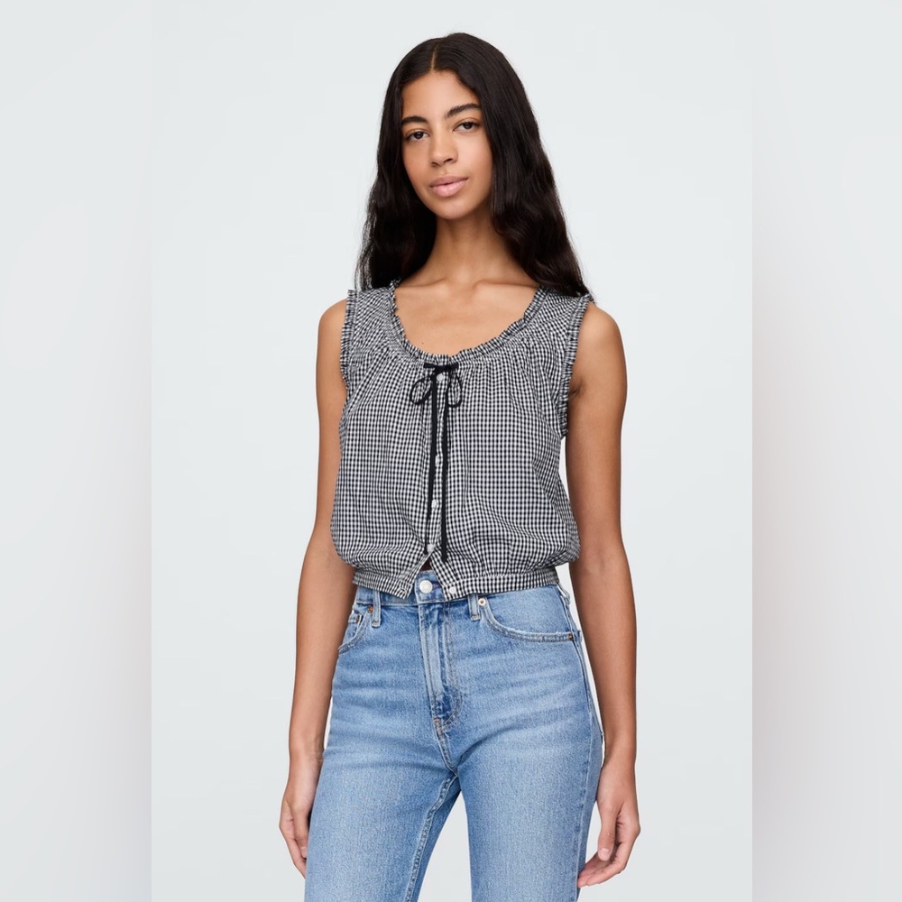 DOEN x Gap Cropped Gingham Top